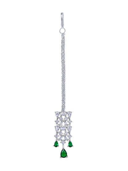 Emerald Elegance Green Stone Choker Set