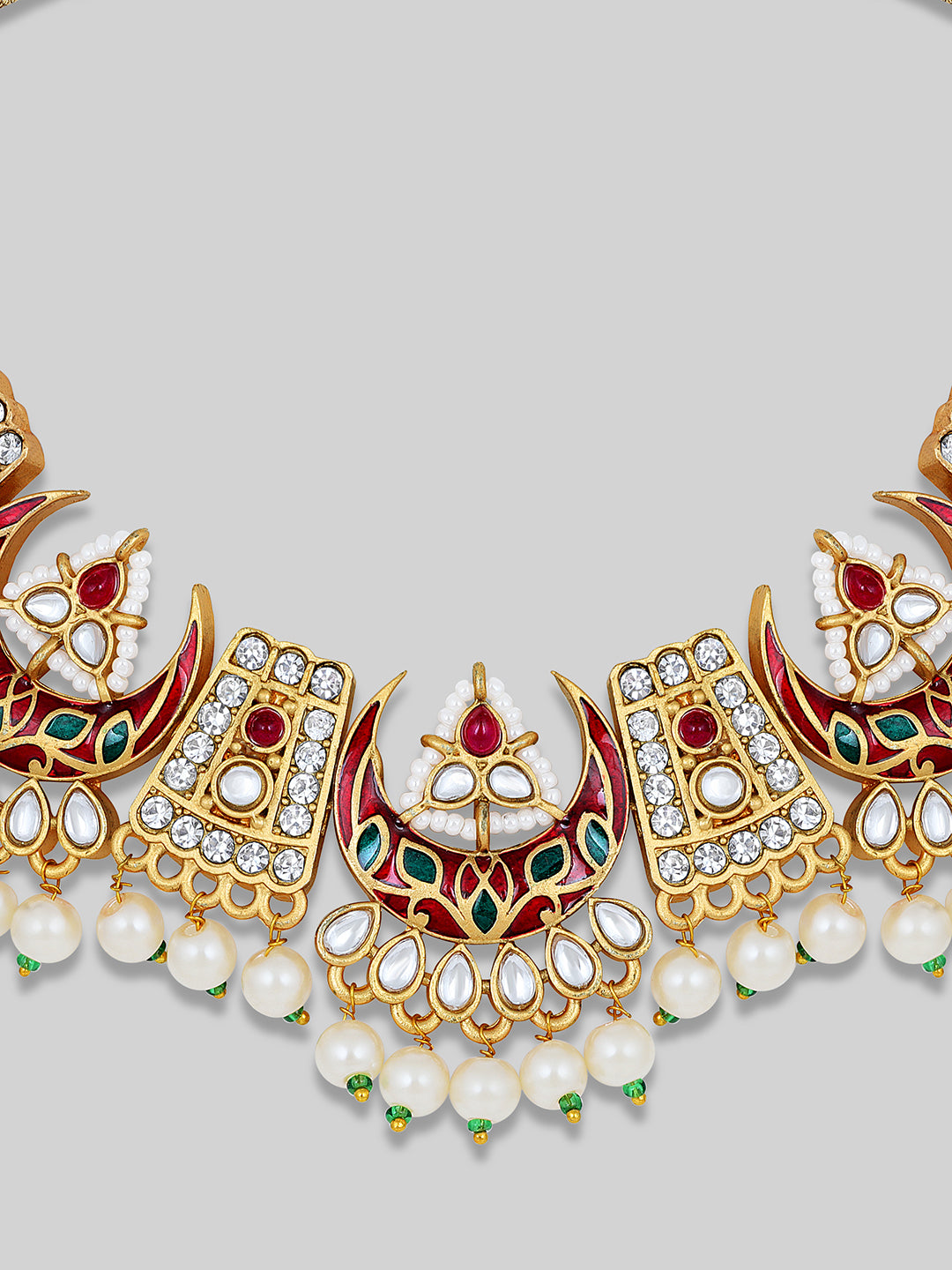 Ethereal Meenakari Choker Set