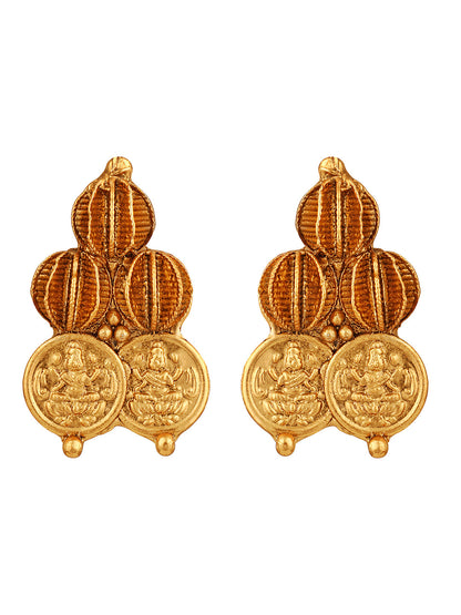 Gold-Plated Gold, Multicolor Pearl Drop Earring With Jewellery Set