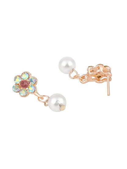 Gold-Plated  Kundan And Stones Necklace Set With Drop Earring