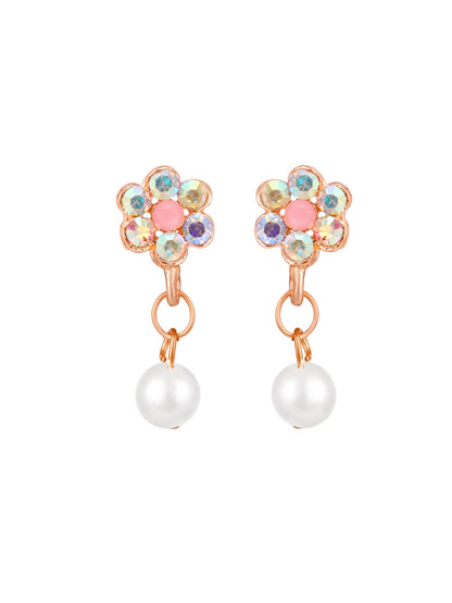 Gold Plating Kundan And Stones Necklace Set With Drop Earring