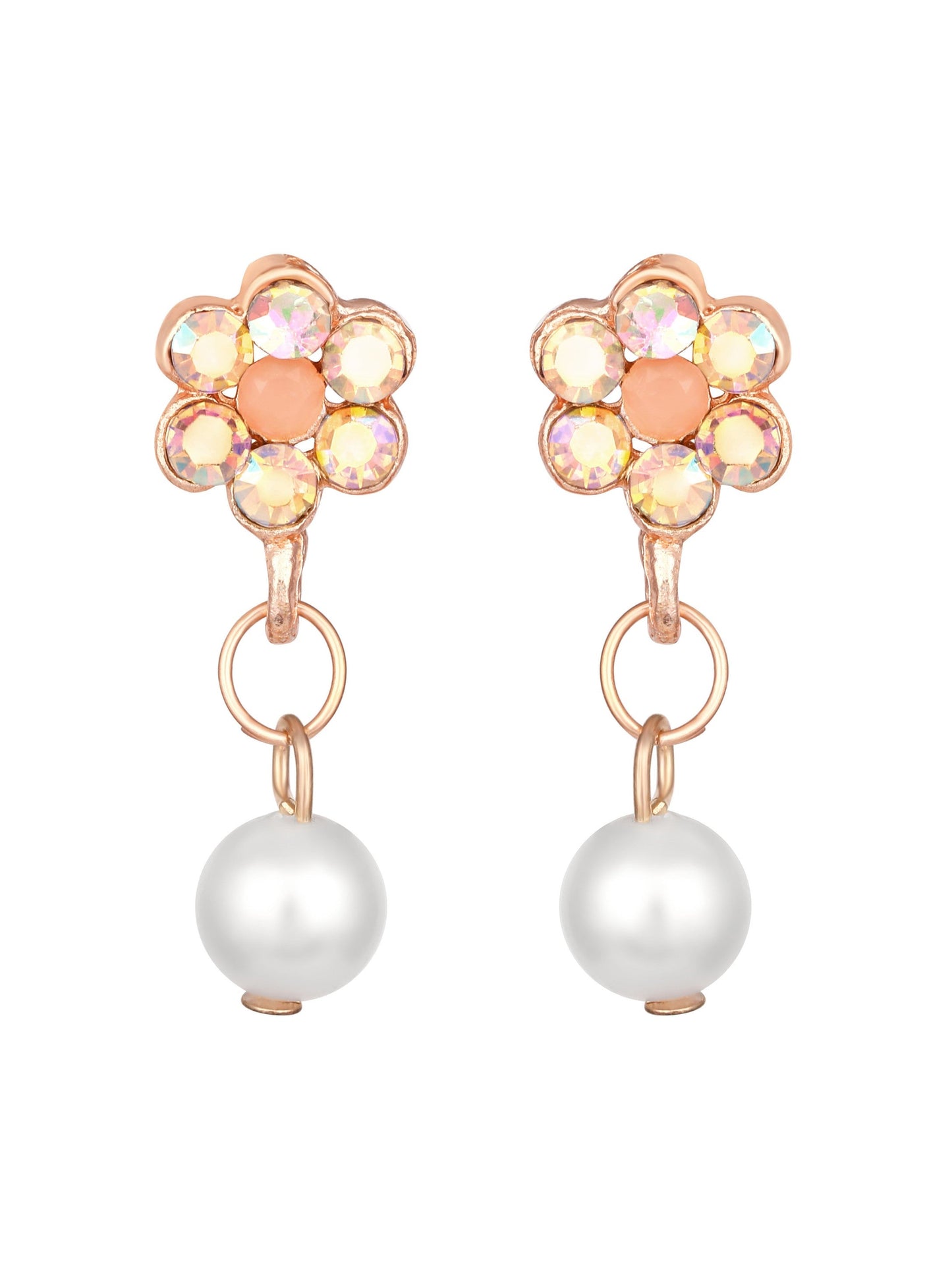 Gold Plating Kundan And Stones Necklace Set With Drop Earring