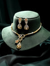 22K Gold-Plated Cubic Zirconia-Studded Jewellery Set