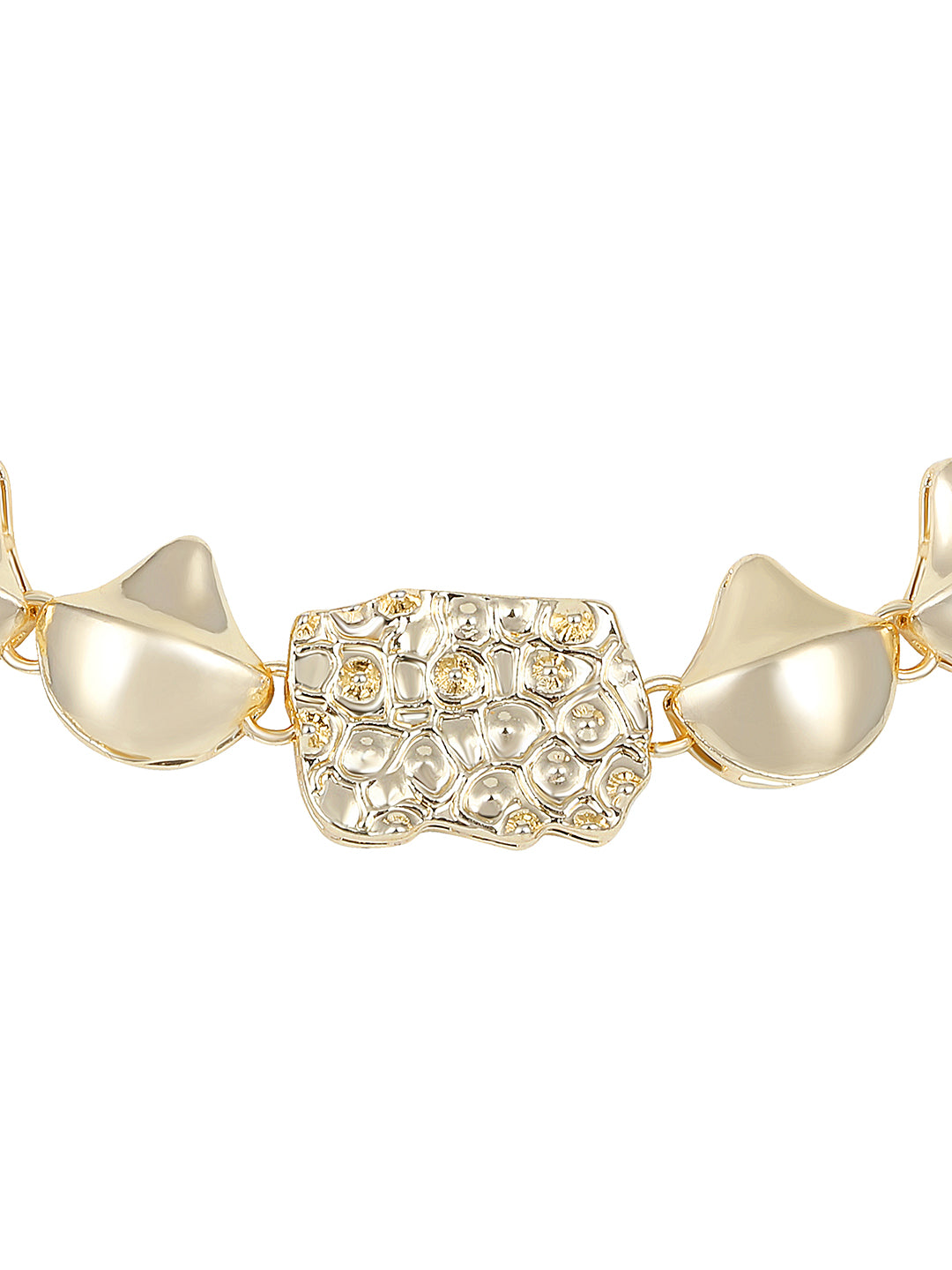 Contemporary Matte Gold Plated Choker Jewellery Set