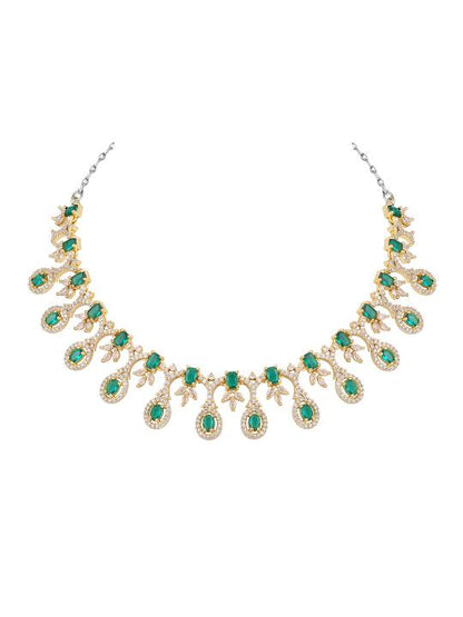 Elegant Emerald Green & Gold-Plated Asmitta Jewellery Set
