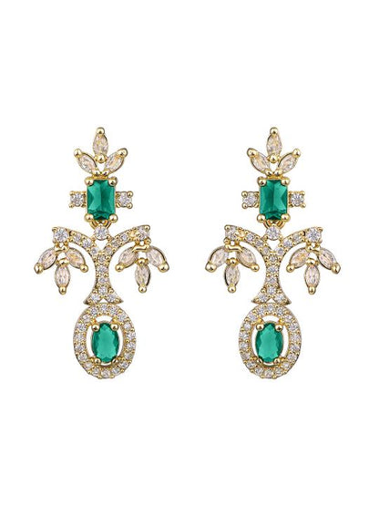 Elegant Emerald Green & Gold-Plated Asmitta Jewellery Set