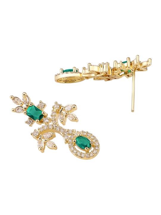 Elegant Emerald Green & Gold-Plated Asmitta Jewellery Set
