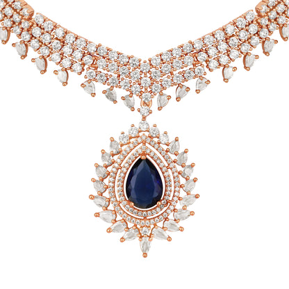 Multicolor Cz American Diamond Caret Plating Dangle Earring