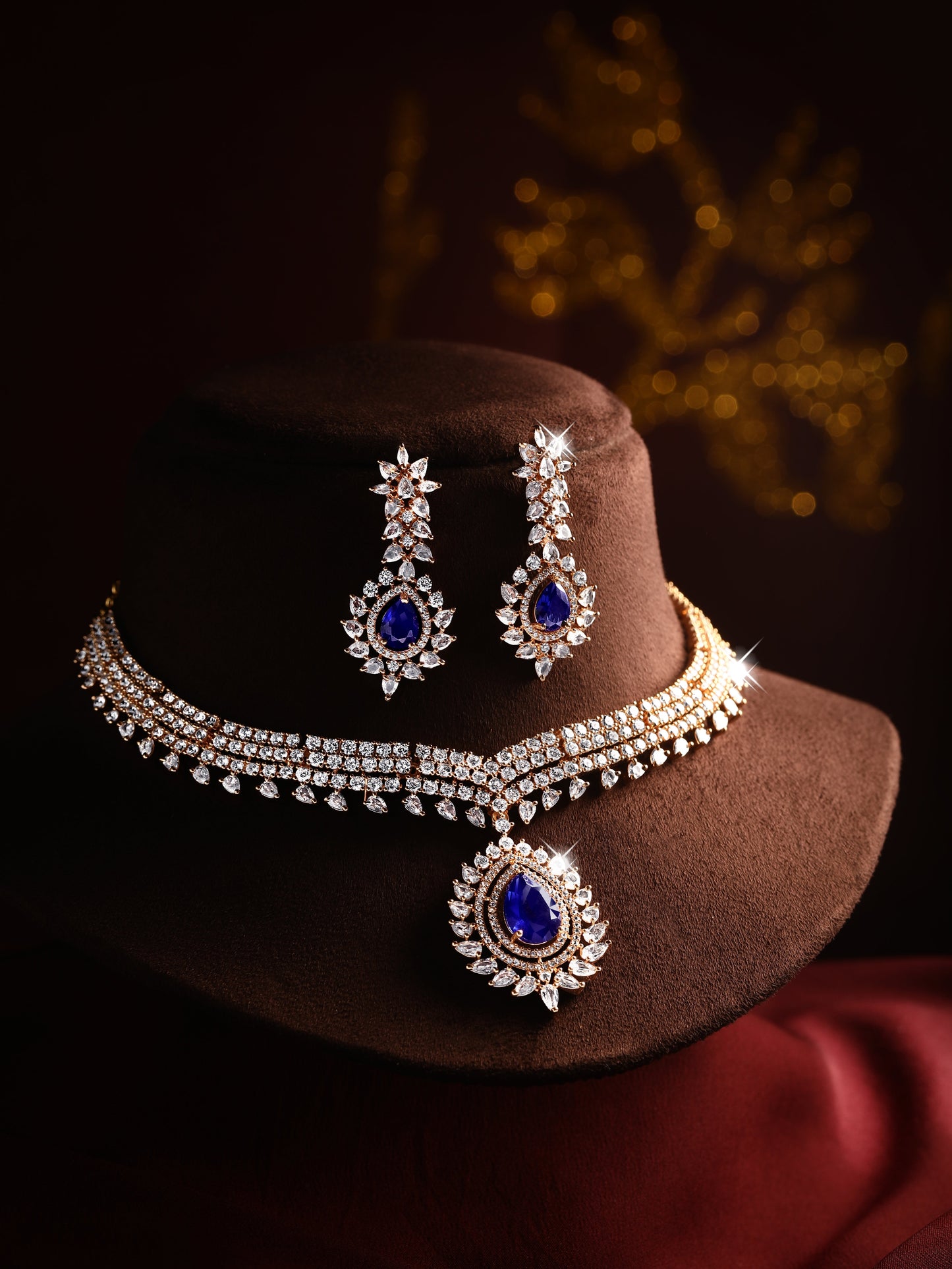 Multicolor Cz American Diamond Caret Plating Dangle Earring