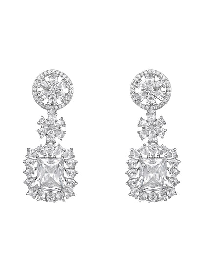 Silver-Tone Stone Designer Jewellery Set for Women