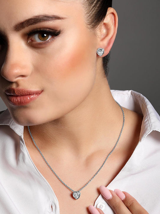 Heartfelt Elegance Pendant Set - ASMITTA Jewellery