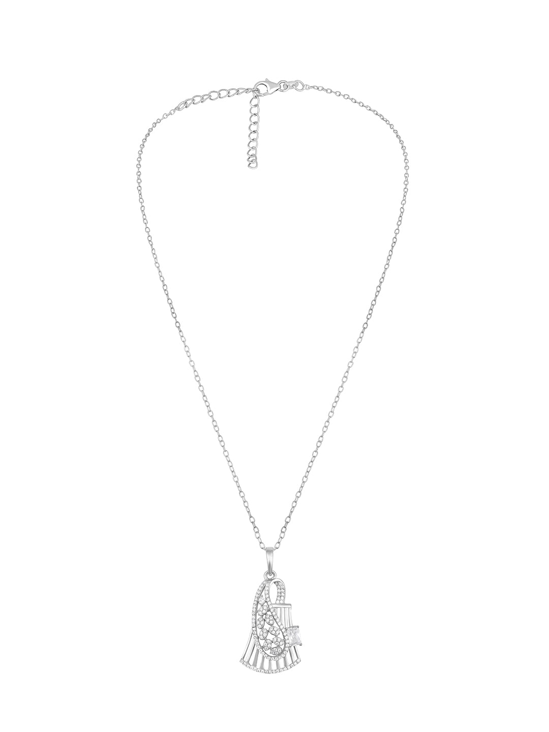 Sterling Silver With Cubic Zirconia And Silver Plating.