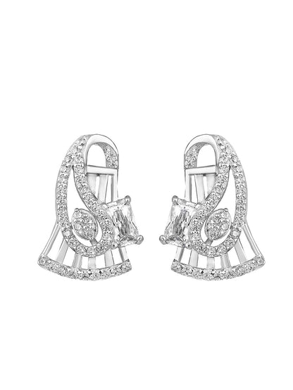 Sterling Silver With Cubic Zirconia And Silver Plating.