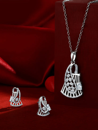 Sterling Silver With Cubic Zirconia And Silver Plating.