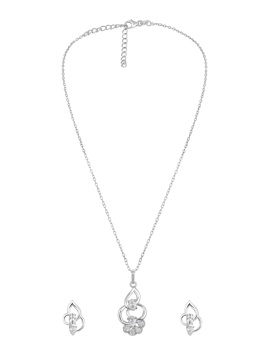 Sterling Silver With Cubic Zirconia And Silver Plating.