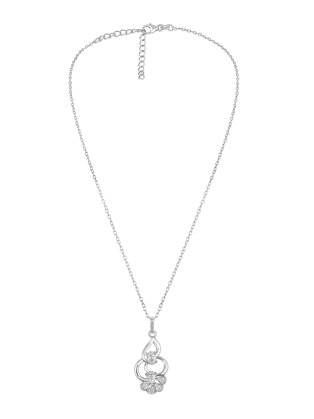 Sterling Silver With Cubic Zirconia And Silver Plating.