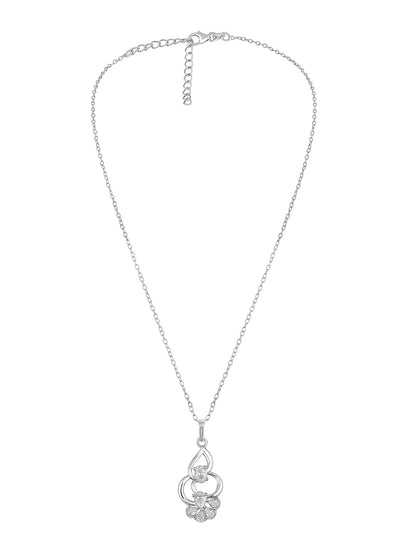 Sterling Silver With Cubic Zirconia And Silver Plating.