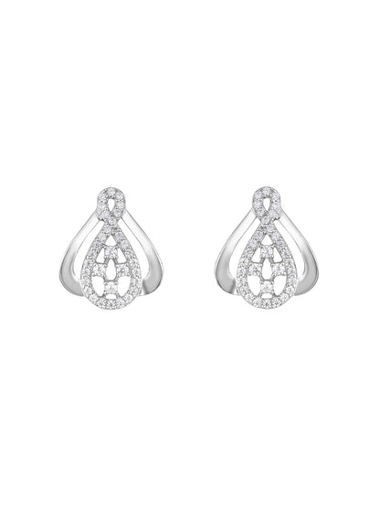 Sterling Silver With Cubic Zirconia And Silver Plating.