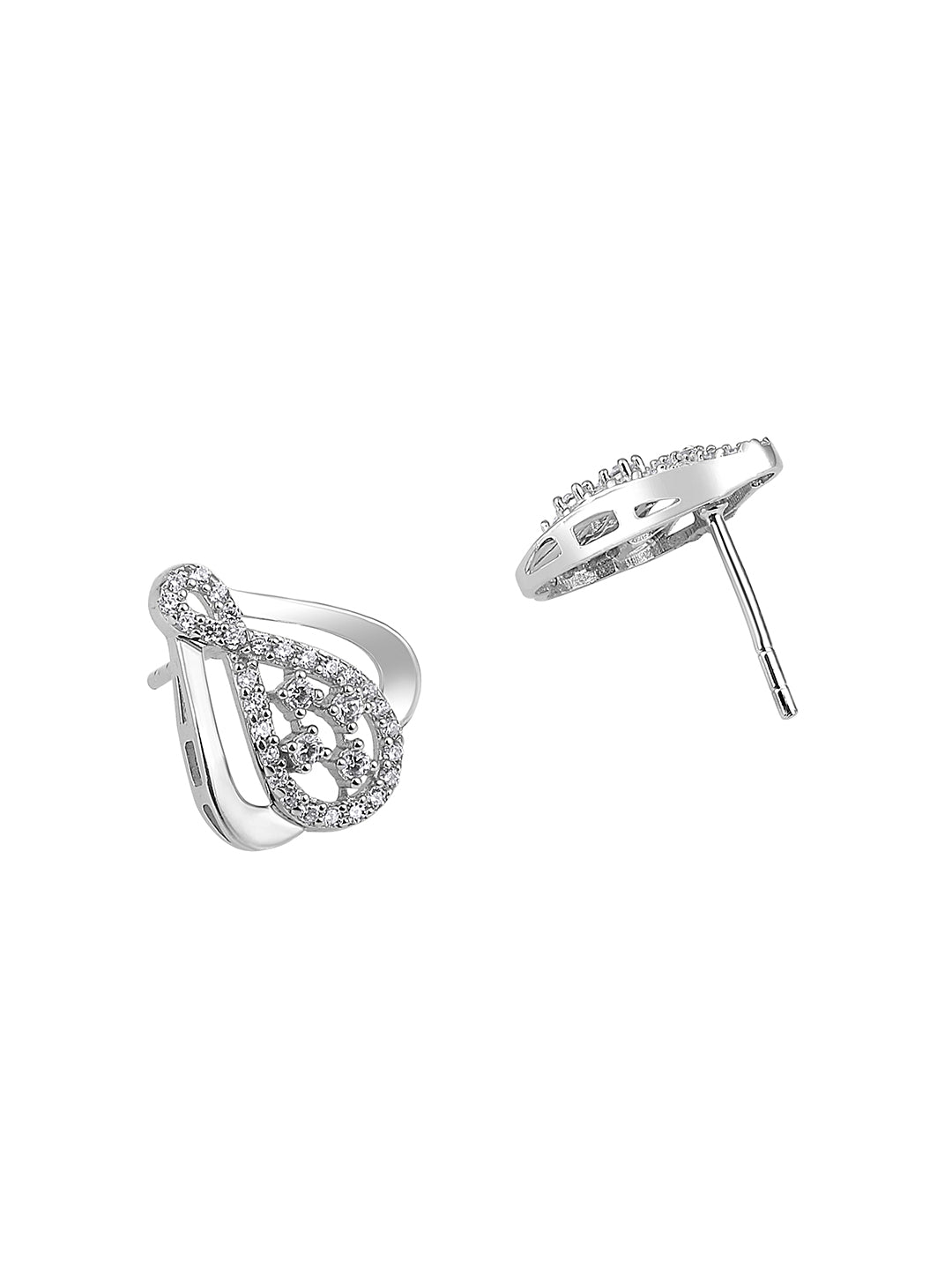 Sterling Silver With Cubic Zirconia And Silver Plating.