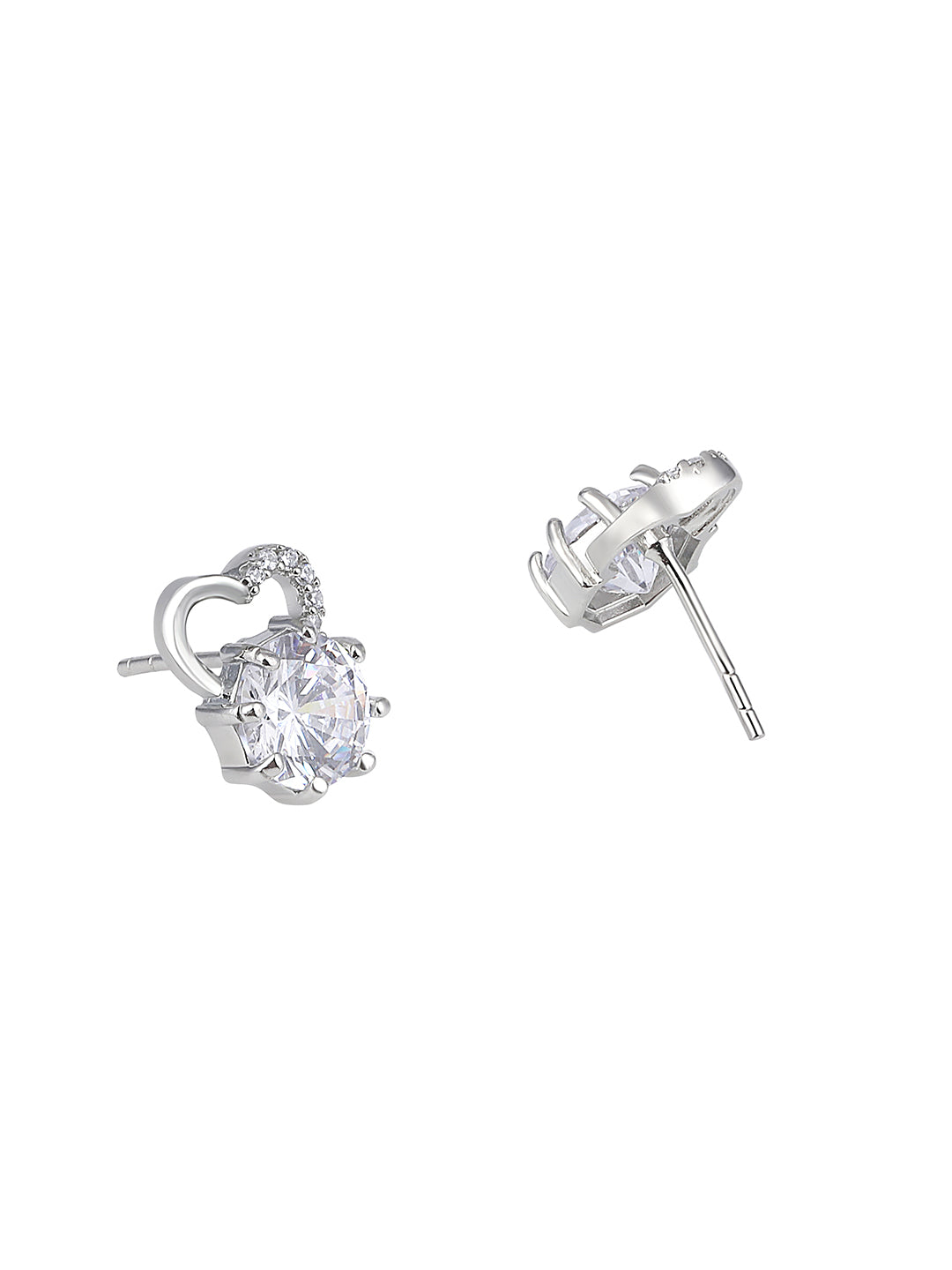 Sterling Silver With Cubic Zirconia And Silver Plating.