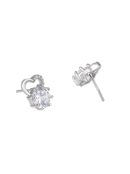Sterling Silver With Cubic Zirconia And Silver Plating.