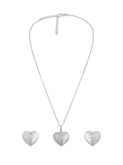 Sterling Silver With Cubic Zirconia And Silver Plating.