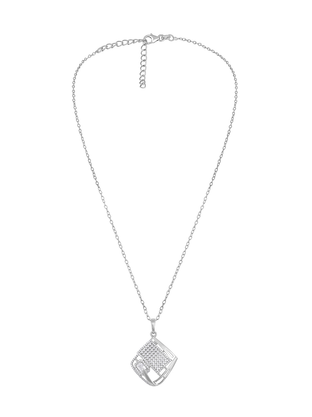 Sterling Silver With Cubic Zirconia And Silver Plating.