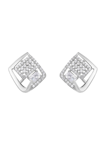 Sterling Silver With Cubic Zirconia And Silver Plating.