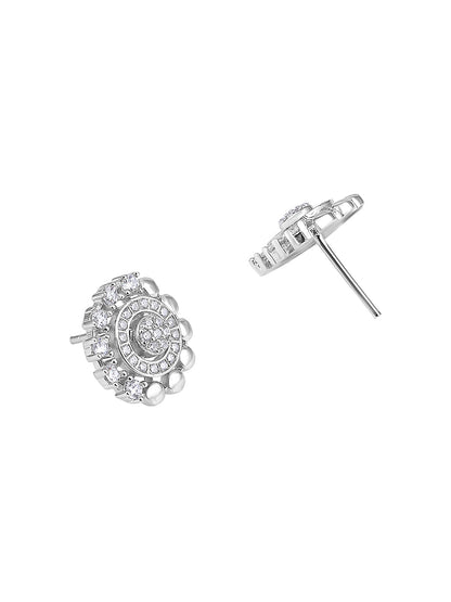 Sterling Silver With Cubic Zirconia And Silver Plating.