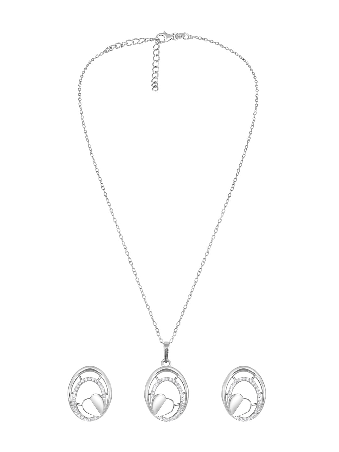 Sterling Silver With Cubic Zirconia And Silver Plating.