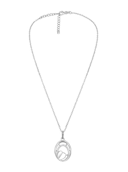 Sterling Silver With Cubic Zirconia And Silver Plating.