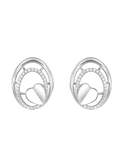 Sterling Silver With Cubic Zirconia And Silver Plating.