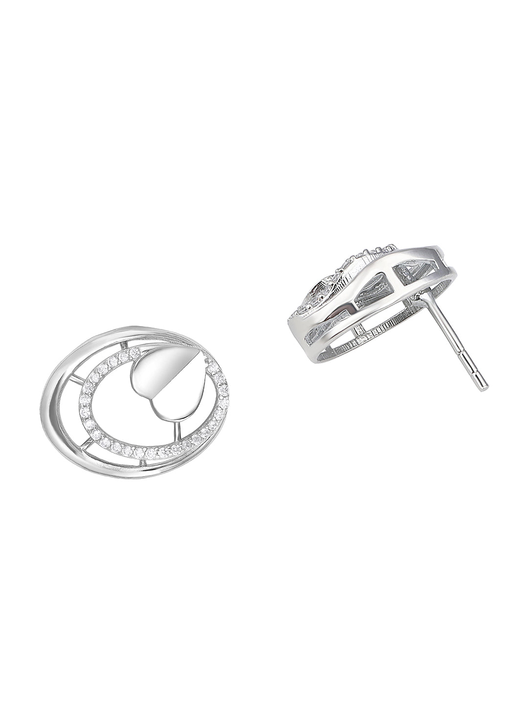 Sterling Silver With Cubic Zirconia And Silver Plating.