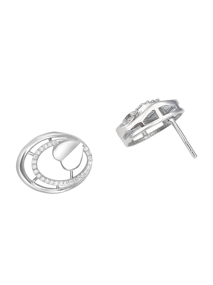 Sterling Silver With Cubic Zirconia And Silver Plating.