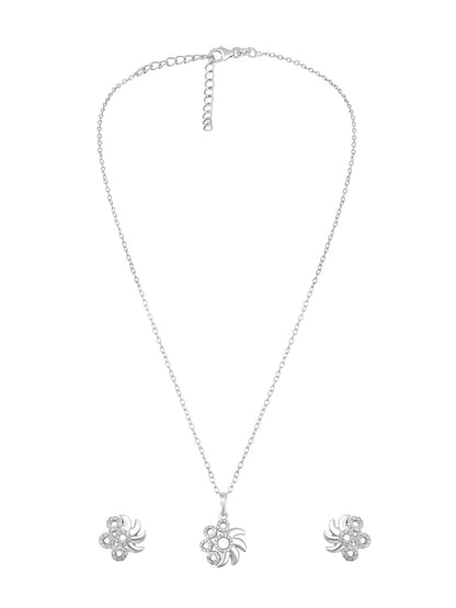 Sterling Silver With Cubic Zirconia And Silver Plating.