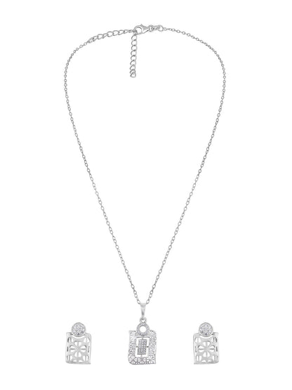 Sterling Silver With Cubic Zirconia And Silver Plating.