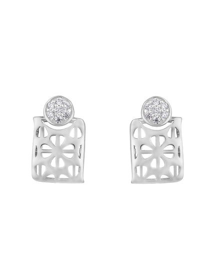 Sterling Silver With Cubic Zirconia And Silver Plating.