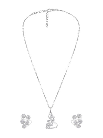 Sterling Silver With Cubic Zirconia And Silver Plating.