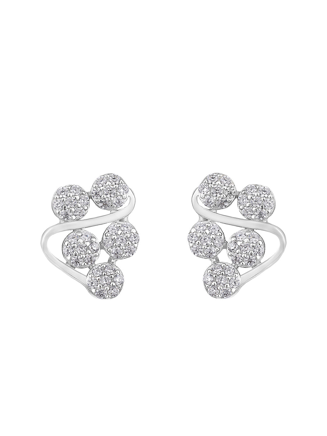 Sterling Silver With Cubic Zirconia And Silver Plating.