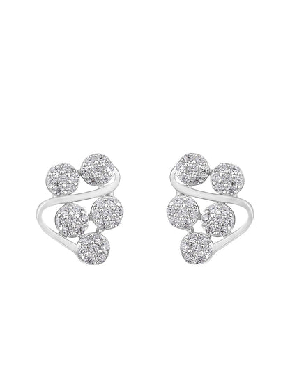 Sterling Silver With Cubic Zirconia And Silver Plating.