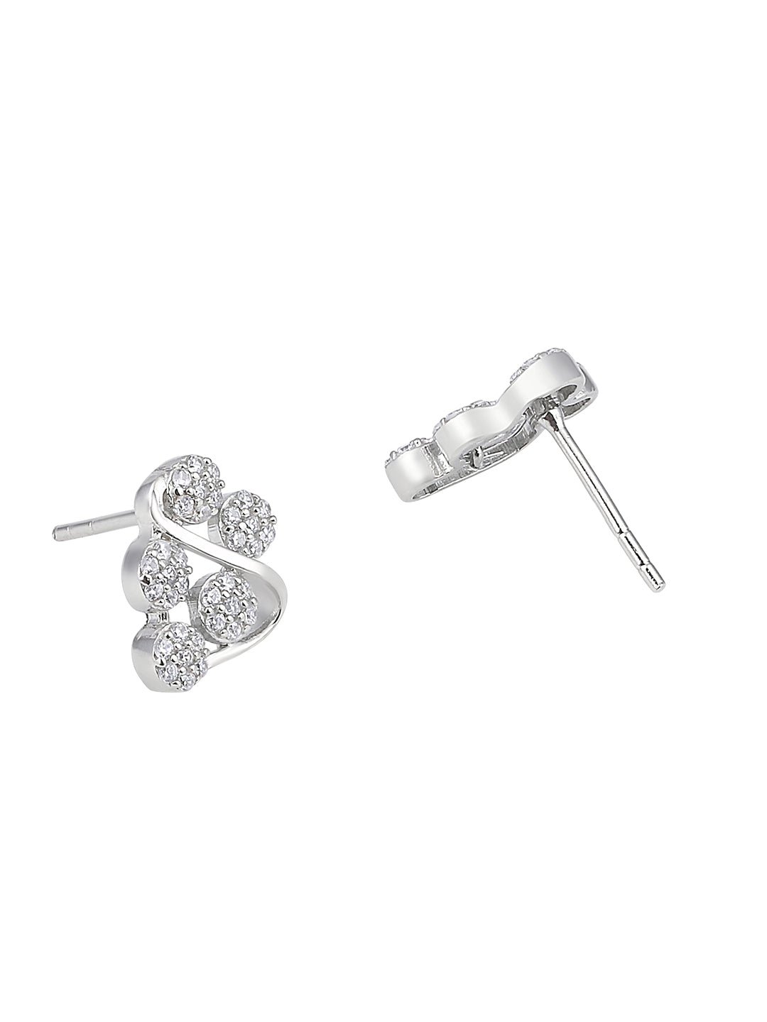 Sterling Silver With Cubic Zirconia And Silver Plating.