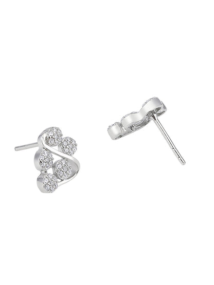 Sterling Silver With Cubic Zirconia And Silver Plating.