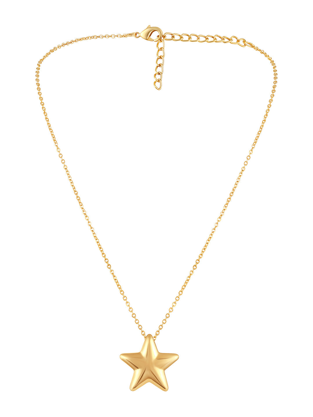 Gold Plated Handcrafted Pendant Set With Stud Earring