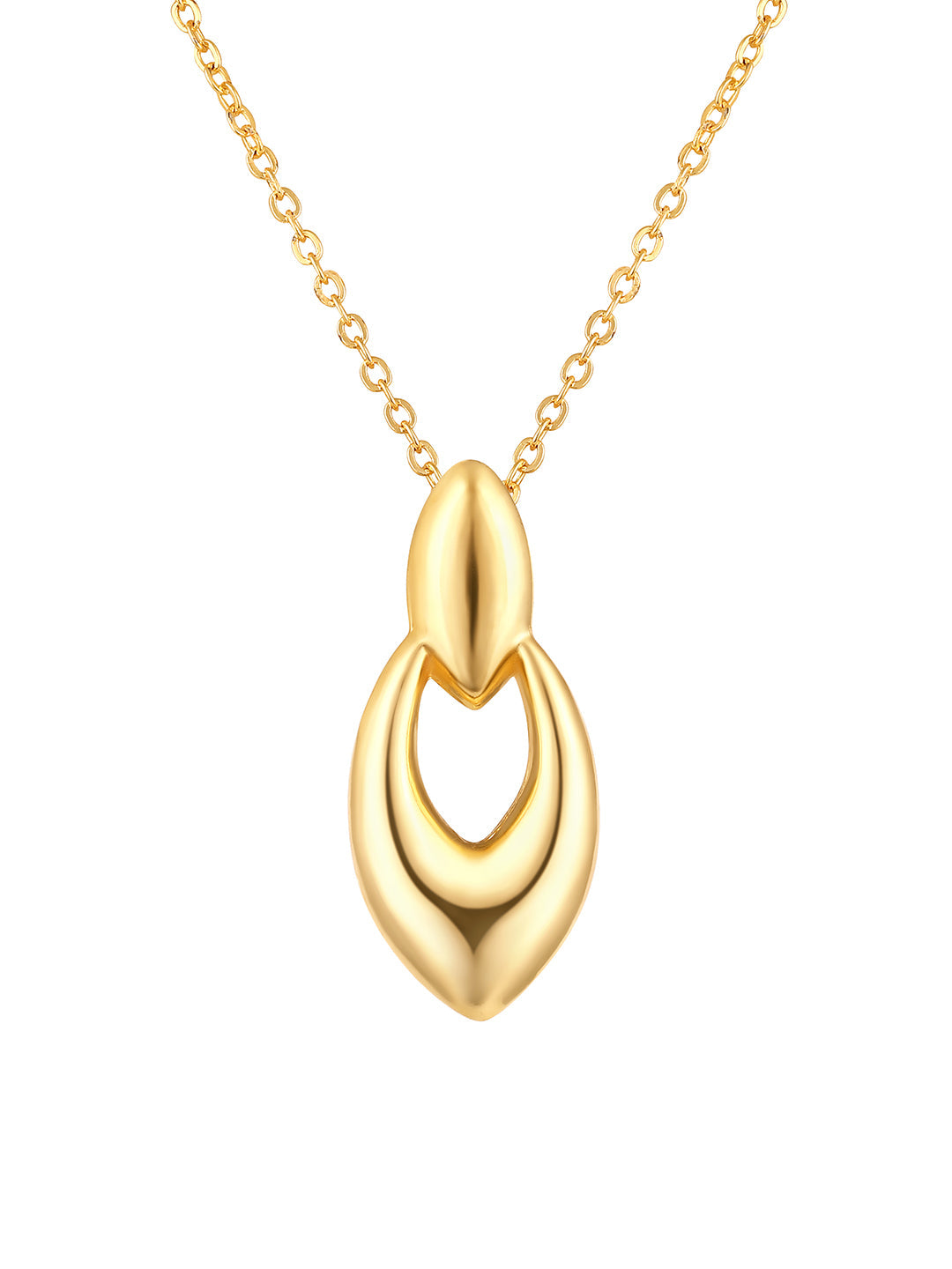 Gold Plated Handcrafted Pendant Set With Stud Earring