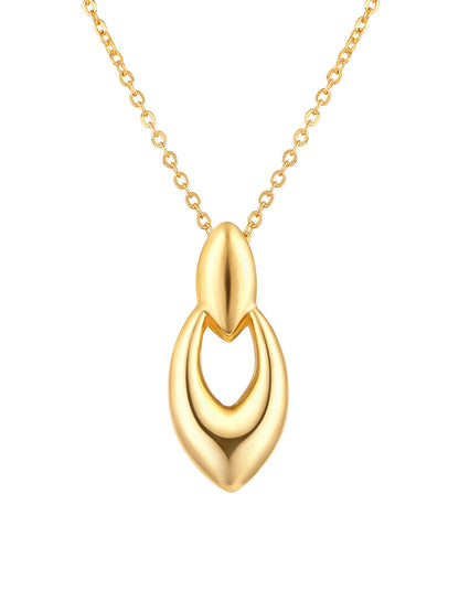 Gold Plated Handcrafted Pendant Set With Stud Earring