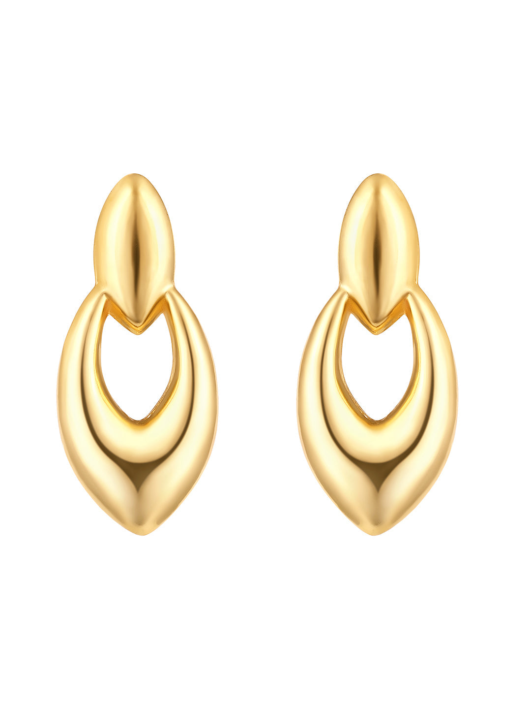 Gold Plated Handcrafted Pendant Set With Stud Earring