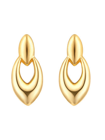 Gold Plated Handcrafted Pendant Set With Stud Earring