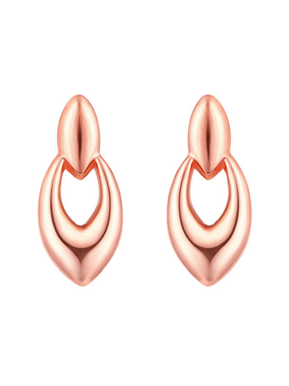 Rose Gold Plating Handcrafted Pendant Set With Stud Earring