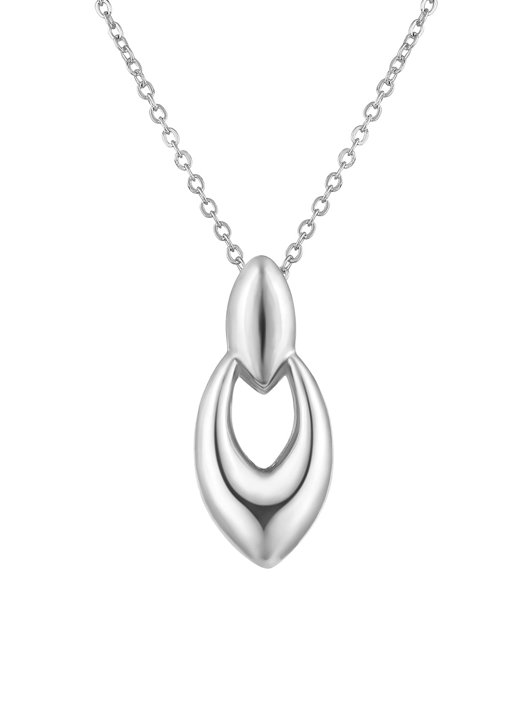 Silver Plating Handcrafted Pendant Set With Stud Earring