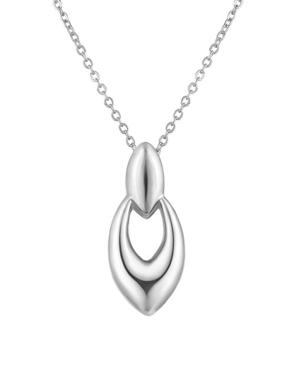 Silver Plating Handcrafted Pendant Set With Stud Earring